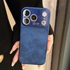Vintage Denim Jeans Washed Color Phone Case For iPhone 17 16 15 14 13 Pro Max Camera Protection Shockproof Matte Cover Funda