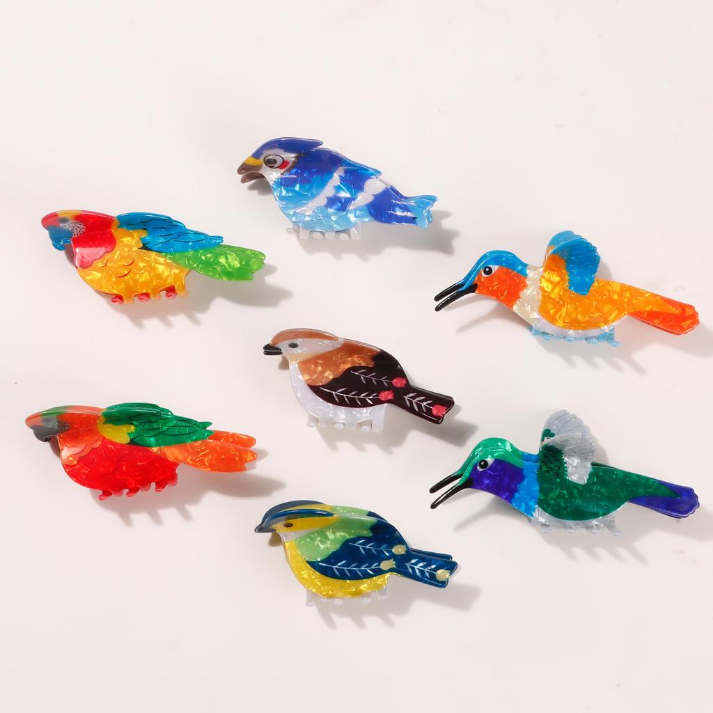 Cute Colorful Bird Hair Claw Hair Clips for Women Girls Vibrant Spring Hair Accessories Fashion Hairpins for Daily Use