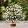 Clear Quartz Tree of Life Chakra Tree, Wire Bonsai Feng Shui Tree, Money Tree Home Decor, Spiritual Gift, Living Room Decor Accessories Silver Wire