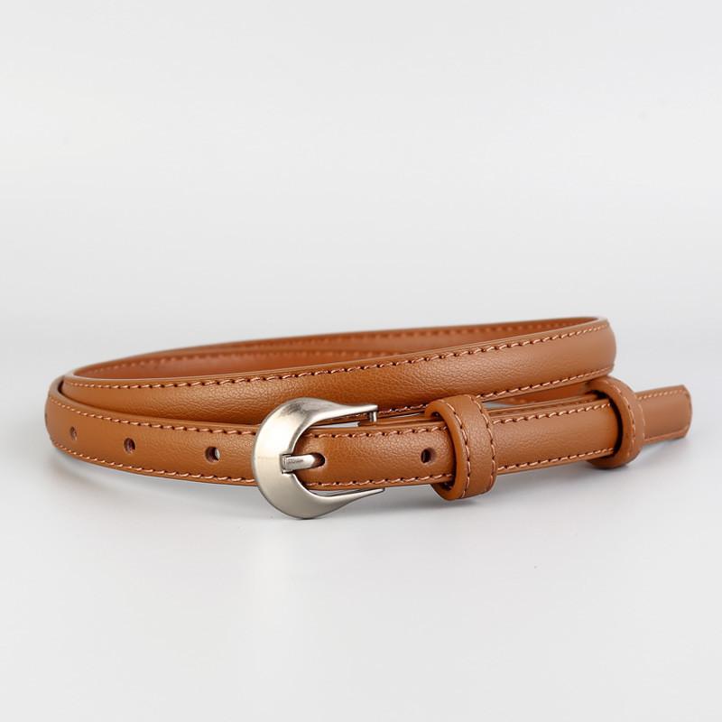 Leather Waist Belt With Nickel Plated Buckle For Office And Daily Wear