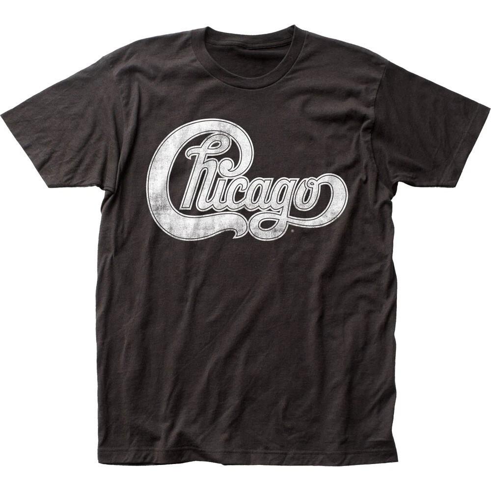 

Chicago Logo Mens T Shirt Rock and Roll Music Classic Band Tee New Black Unisex T-Shirt XL