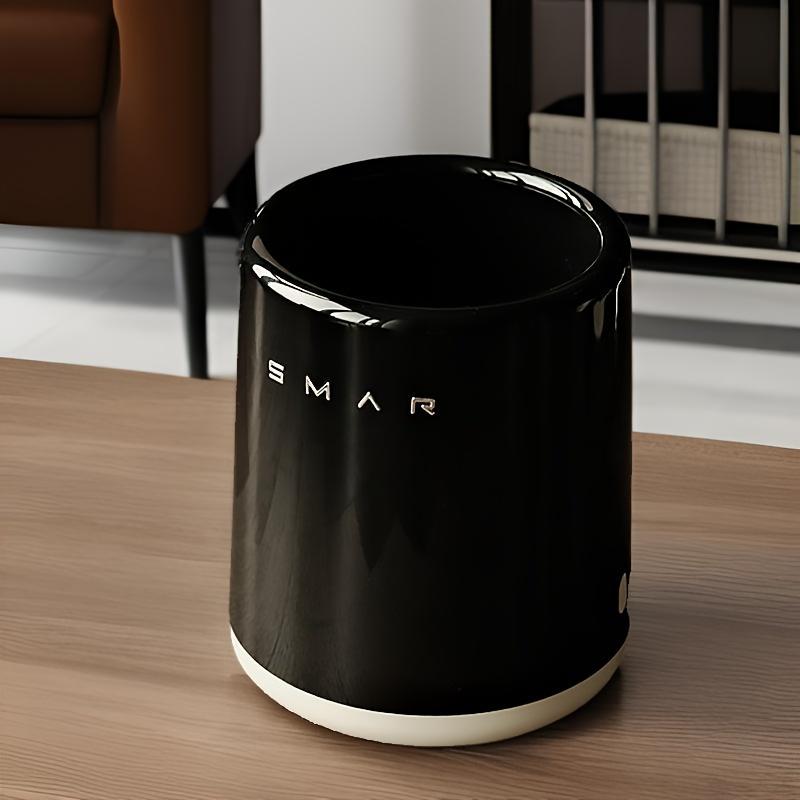 

Large Capacity Modern Cylindrical Trash Can with Odor Sealing Lid Durable Plastic Step Trash Bin, Bathroom Living Room Office Waste Receptacle чорний