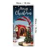 Holiday Door Cover Banner with Christmas Tree Ornament Design for Seasonal Decor and Photo Background 180x90cm