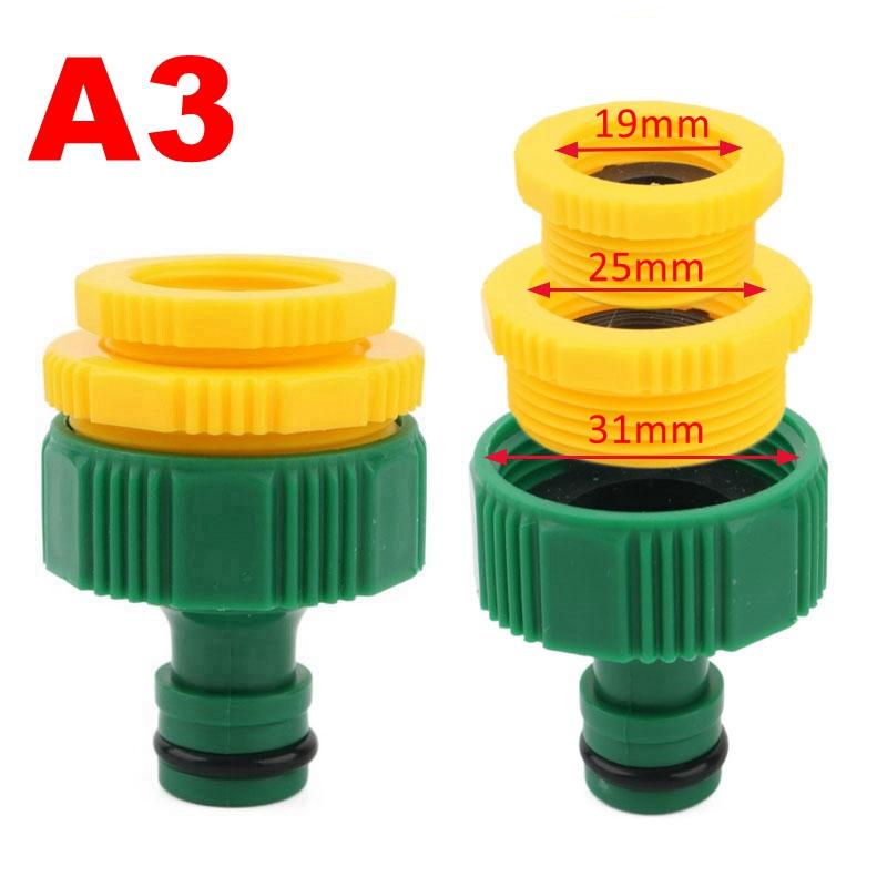 2 Stück Kunststoff 1/2 3/4 1 Zoll Außen-/Innengewinde Gartenbewässerung Schnellkupplung Wasserhahn Wasserhahnanschluss Adapter