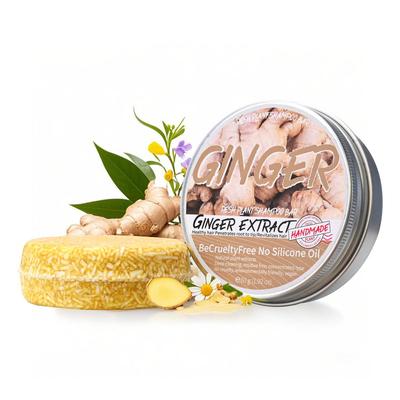 Jabón de Champú Anticaspa de Jengibre - Jabón Artesanal Refrescante con Aceite Esencial para Control de Grasa