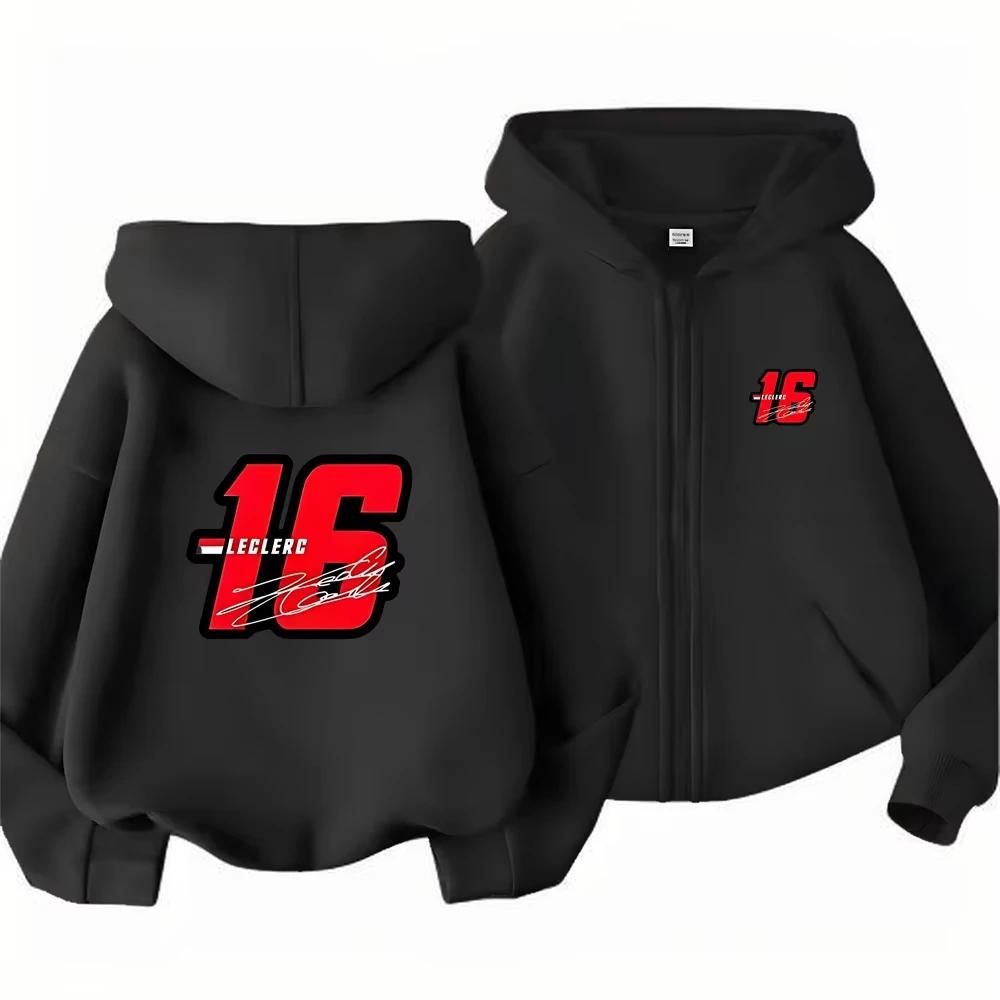 Moletom com Zíper Vermelho da Moda Para Meninos Cool Graffiti Número 16 Design de Logo no Peito Manga Longa Leve Casaco Externo de Rua