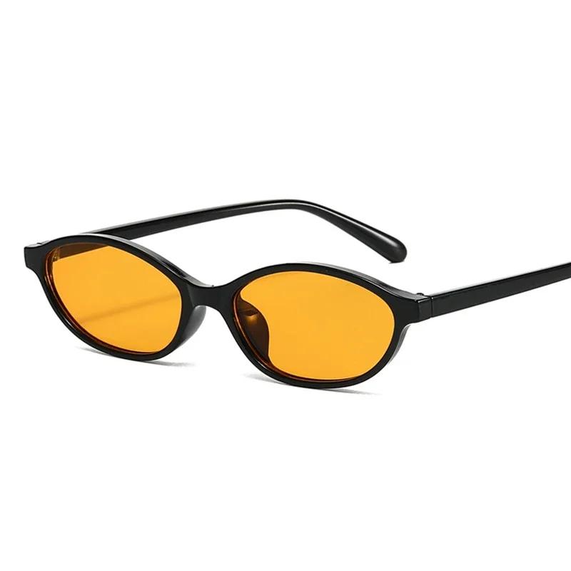Sexy Small Oval Women'S Sunglasses New Fashion Black Brown Sun Glasses Ladies Shades Trends Summer Unique Eyewear Men