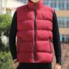 Gilet da uomo in cotone autunno inverno collo alto senza maniche cerniera patta giacca con tasche tinta unita spesso trapuntato cappotto