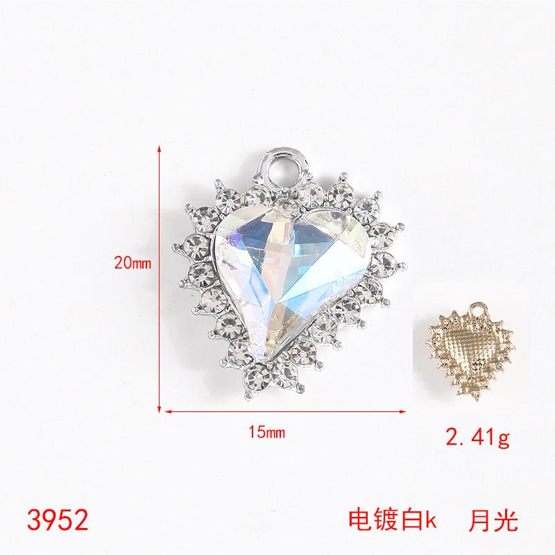Taoxin Crystal Gemstone Pendant Electroplating Simple Fashion Jewelry Accessories DIY Necklace Pendant Alloy Jewelry