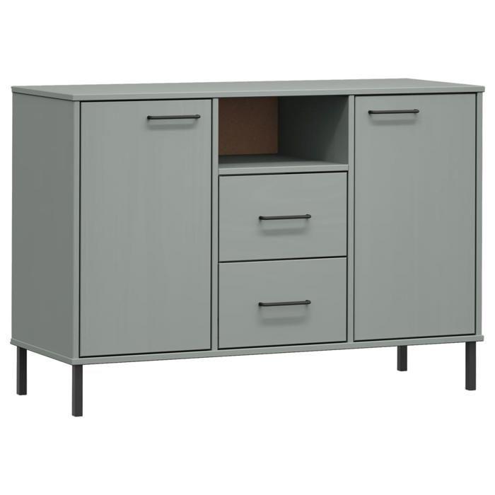 VidaXL Buffet with Metal Legs, Sideboard with Compartments and Drawers, Living Room Storage Furniture, Industrial, 351019