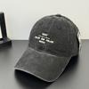 Fashion Hat Autumn and Winter Baseball Cap Alphabet Embroidery Big Head Circumference Show Face Small Versatile Cap Atmosphere Ins Washed Cotton Soft