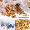 Japanese Gold & Silver Foil Nail Art Flakes: DIY Gel Polish Patches for Photo-therapy and Jewelry Design