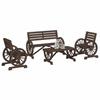 VidaXL Garden Lounge Set 4 Pcs, Seats with Backrest and Armrests, Furniture Set, Patio Terrace Furniture, Wood of 3207132