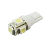 10Pcs W5W 2825 T10 Wedge 5-SMD 5050 Xenon White Light LED Bulbs Car Auto Lights