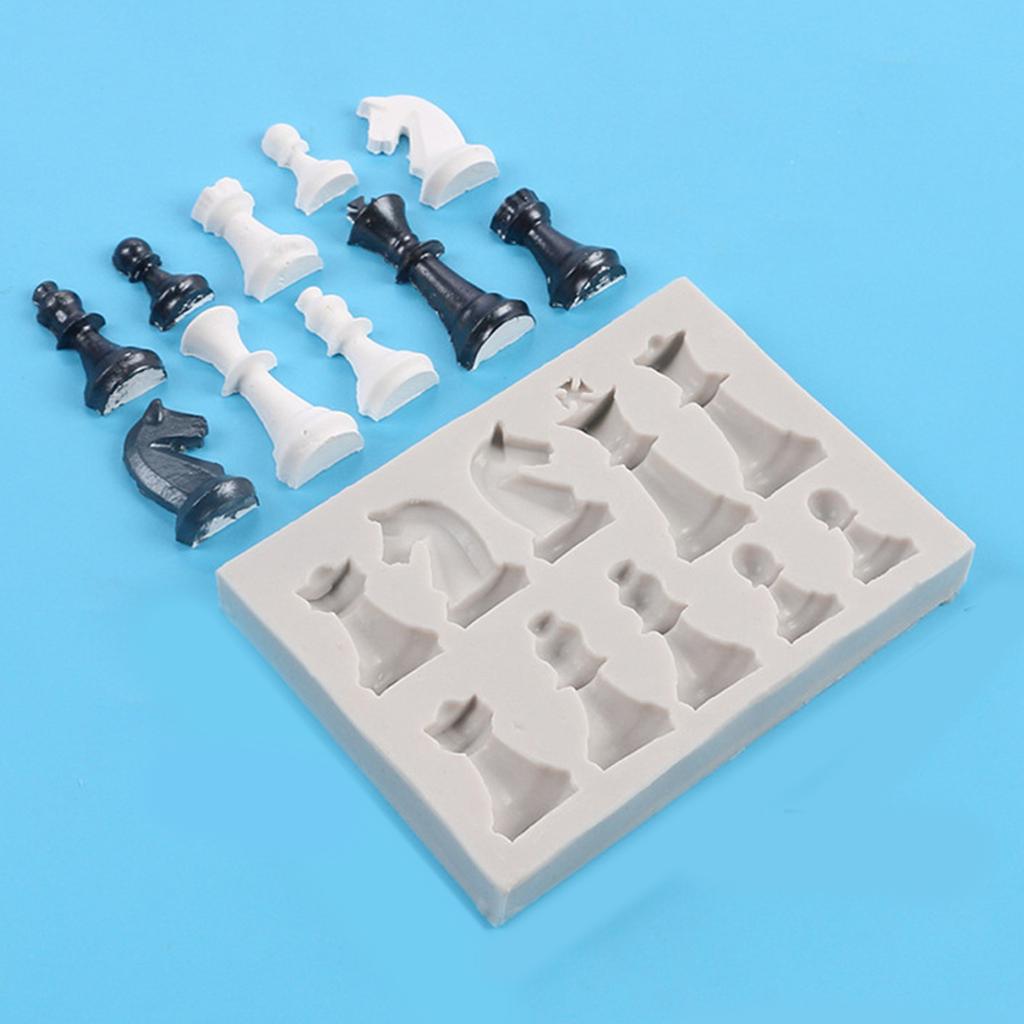 International Chess Silicone Mold Epoxy Resin Mold Chocolate Candy Jewelry Making Handmade Artcraft Mold Nonstick