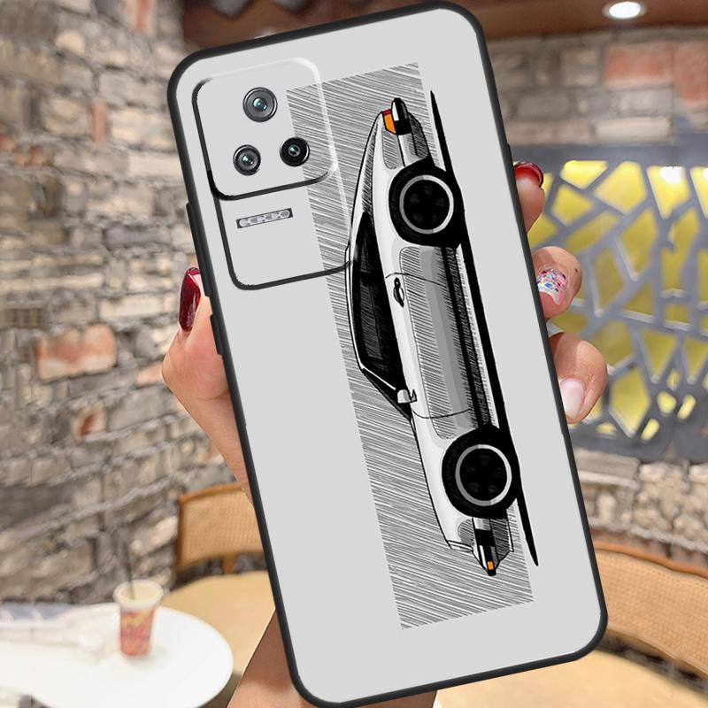 Japan JDM Sport Car Case For Xiaomi 13 14 15 Ultra 11T 12T 13T 14T Pro POCO X7 Pro X3 X5 X6 M6 F5 F6 Pro Cover
