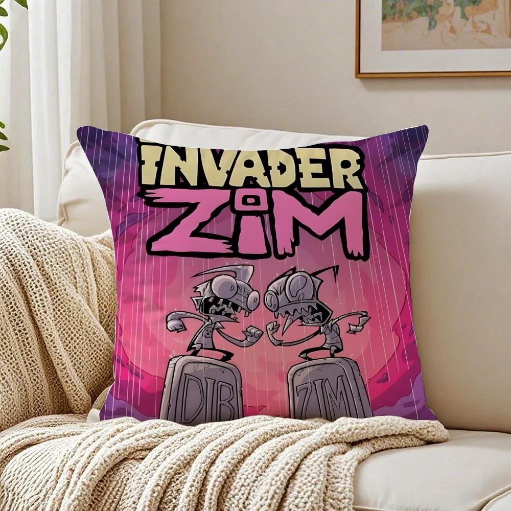 Animation Surreal IInvader ZZim Cushion Cover Pillowcase Antidustmite Living Room Sofa Decor Cushion Room