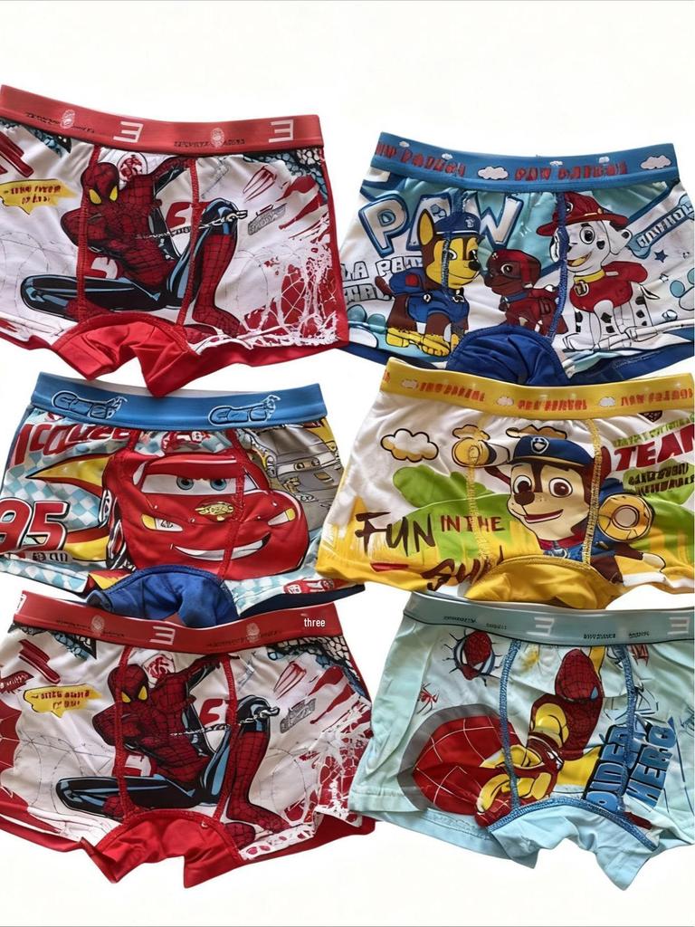 Paw Patrol Spinnenauto Aufdruck Jungen Flache Beine Unterwäsche - Kleine & Mittlere Kindergrößen
