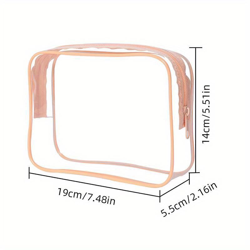 Clear Makeup Bag With Zippers Transparent Makeup Organizer Cosmetic Makeup Bags For Vacation Business Trip Airport Bathroom