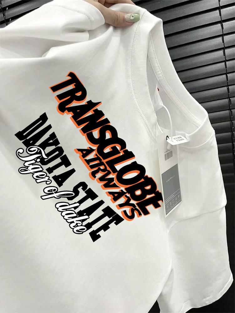 

2025Принт Короткий рукав Большой размер Женская футболка с коротким рукавом Летняя Свободная Женская футболка Высокое качество Узор с буквами CCXX214 XXXL