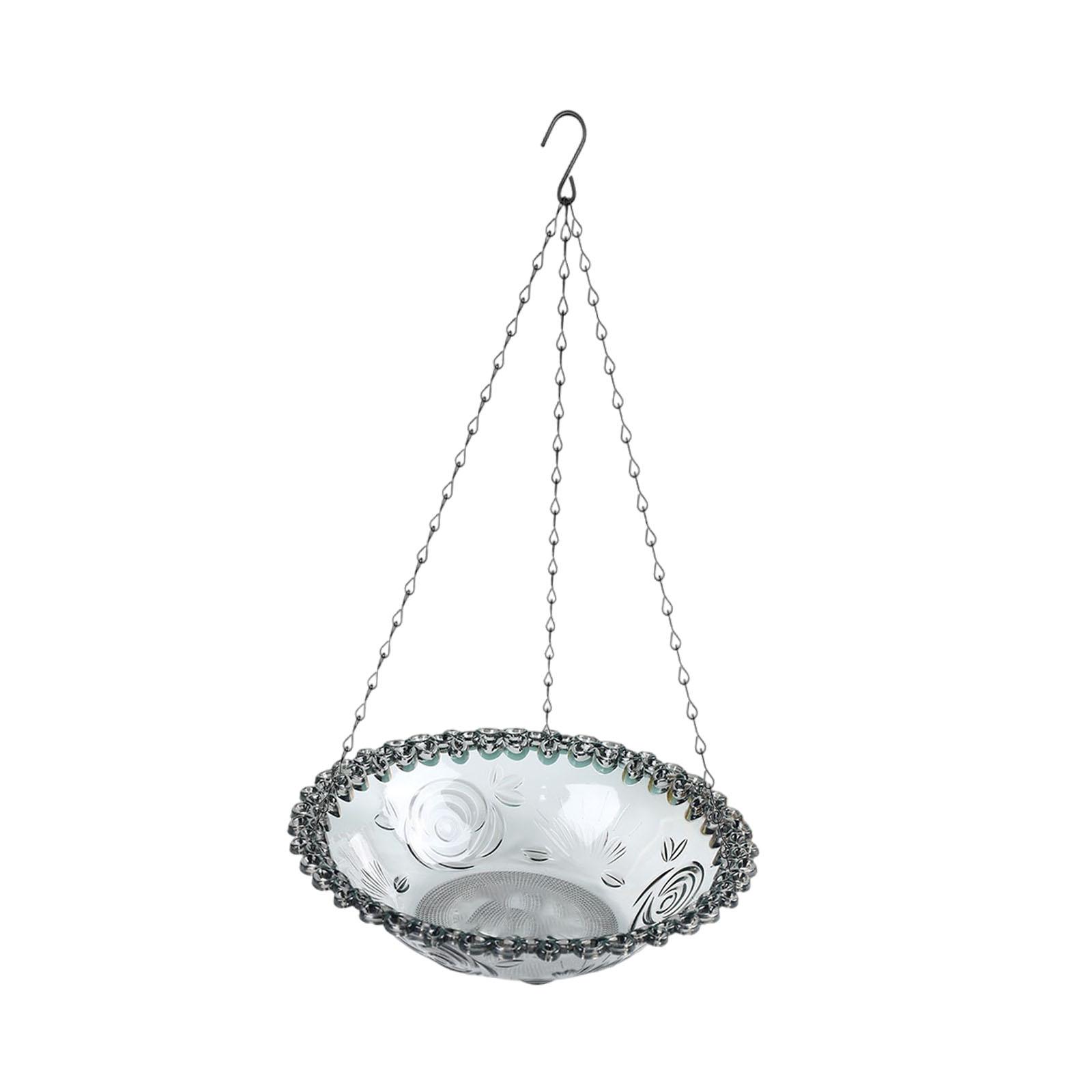 

Hanging Bird Bath 9inch Bird Feeding Station Decorative Outdoor Birdfeeder Bird Feeder for Patio Backyard Terrace Lawn Balcony серый