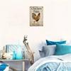 Metal Rooster Wall Art Vintage Farmhouse Decor Chicken Plaque Rustic Kitchen Sign