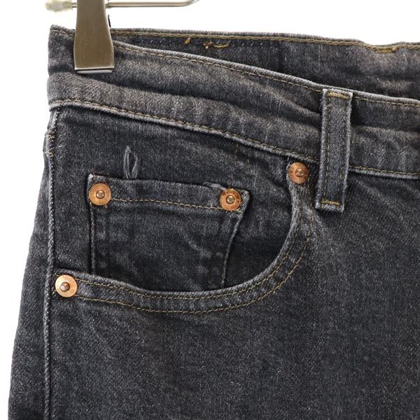 Levi's 90s 552 Made In Japan Straight Denim Pants W27 Black Denim Jeans Women Used