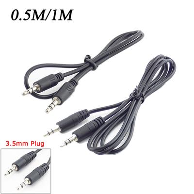 0,5m/1m 3,5mm ila 3,5mm Aux Jack Erkek Uzatma Kablosu AUX Ses Kablosu Konnektörleri Kulaklık Müzik Çalar Kulaklıklar