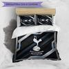 Tottenham Hotspur Pattern Printed 3PCS Bedding Set Soft Skin-Friendly Washable Duvet Cover & Pillowcases Set All Season Bedroom