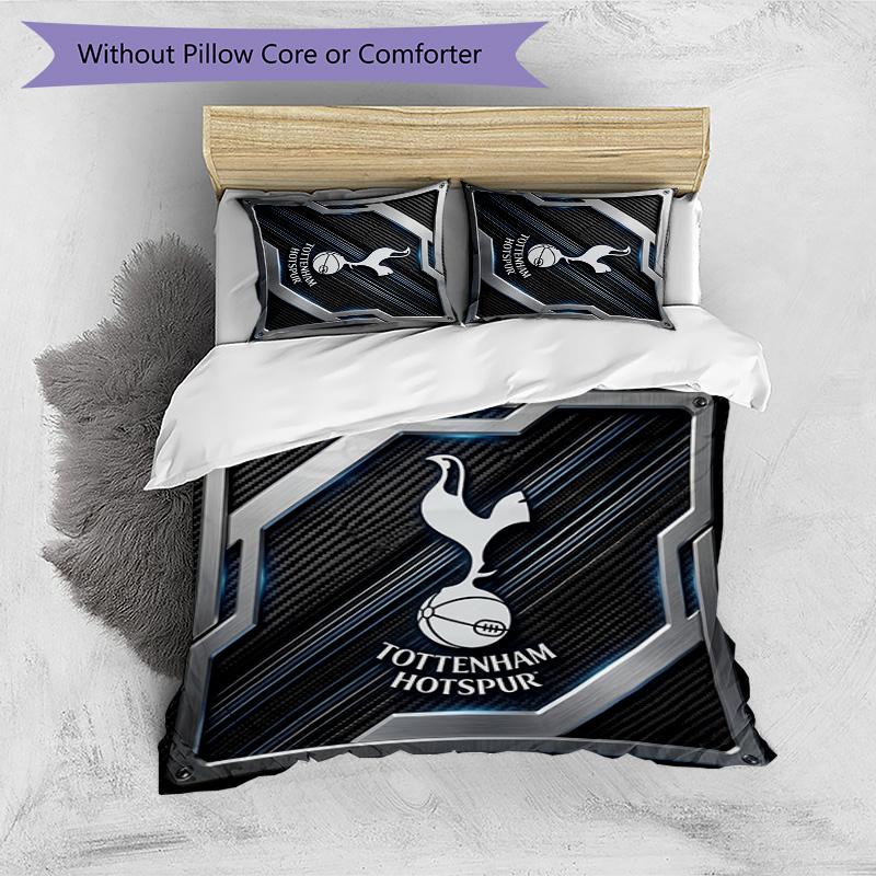 Tottenham Hotspur Pattern Printed 3PCS Bedding Set Soft Skin-Friendly Washable Duvet Cover & Pillowcases Set All Season Bedroom