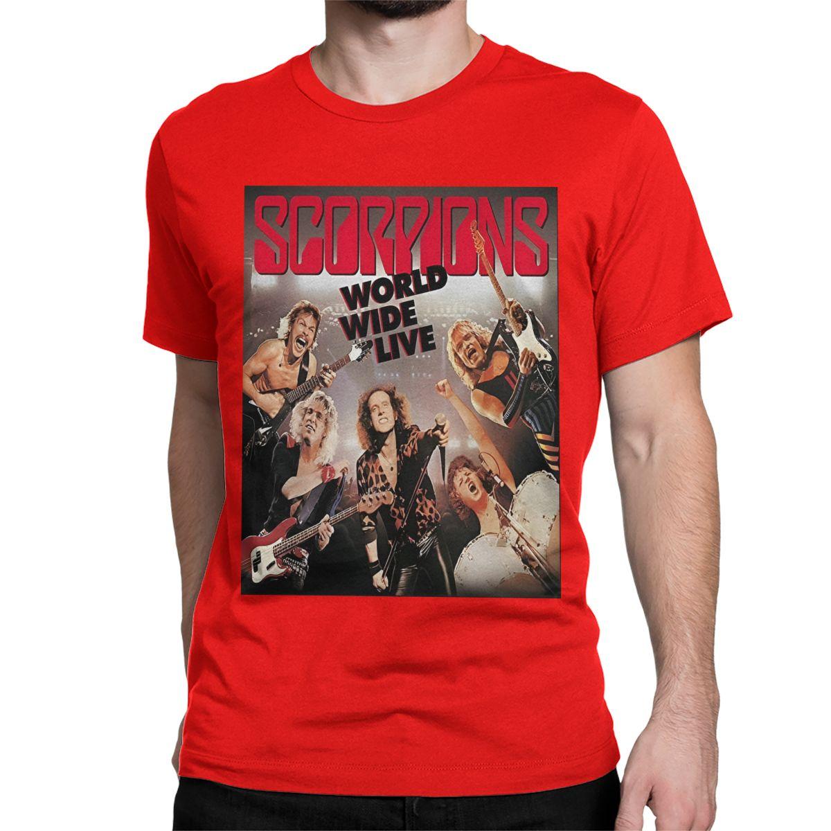 

Scorpions Heavy Metal T-Shirts for Men Women Rock Band Novelty 100% Cotton Tees Short Sleeve T Shirt Plus Size Clothes S
