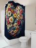 3D Floral Heart Shower Curtain | Colorful and Romantic Bathroom Decor