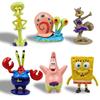 Toys Model 2027 Spongebob Action Figure Patrick Star Squidward Tentacles Delicious Crab Burger Anime Figure Collection Doll Gift