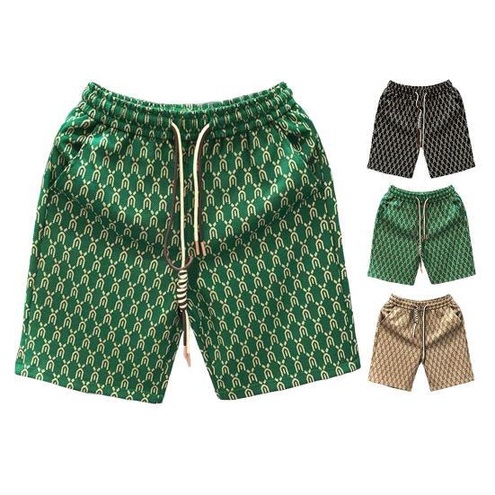 Мужские летние шорты с эластичной резинкой на талии и регулируемыми шнурками — фото 12