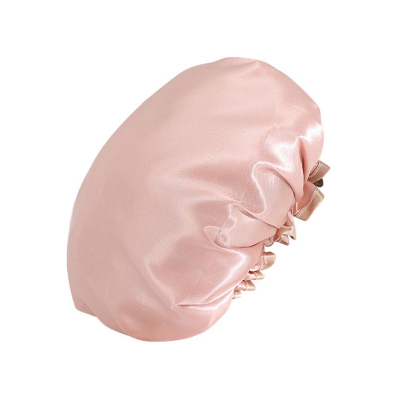 Waterproof Bath Hat Bathroom Shower Hair Cover Women Supplies Shower Cap Adult Shower Bath Bathing Caps Bathroom Shower Caps