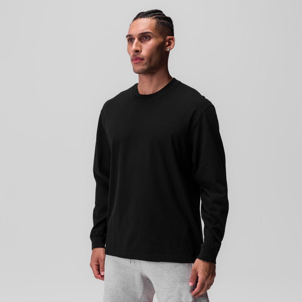 Fashion New Solid Color Sports and Casual Long-sleeved T-shirt for Men's Round Neck Fitness Exercise Top Base Shirt