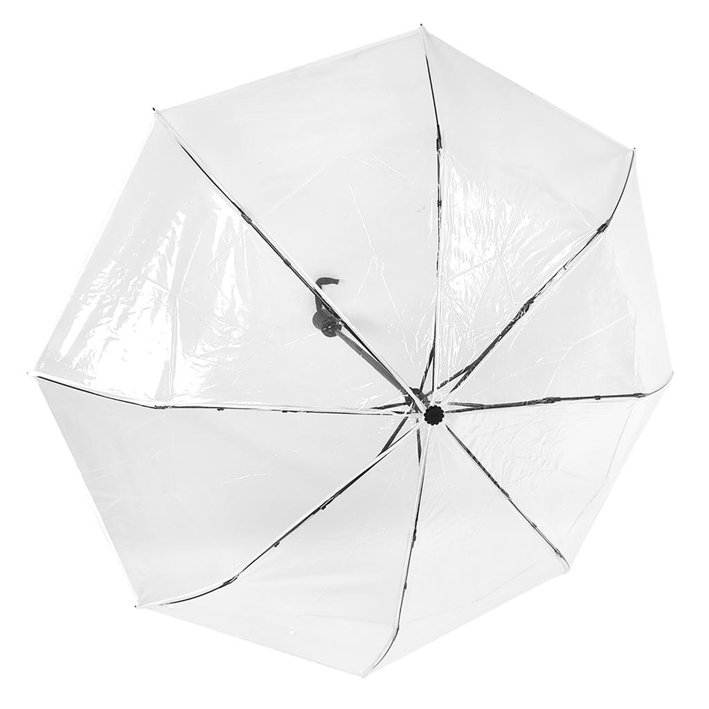 Portable Fashionable Transparent Automatic Three Folds Folding Rain Umbrella for Outdoor