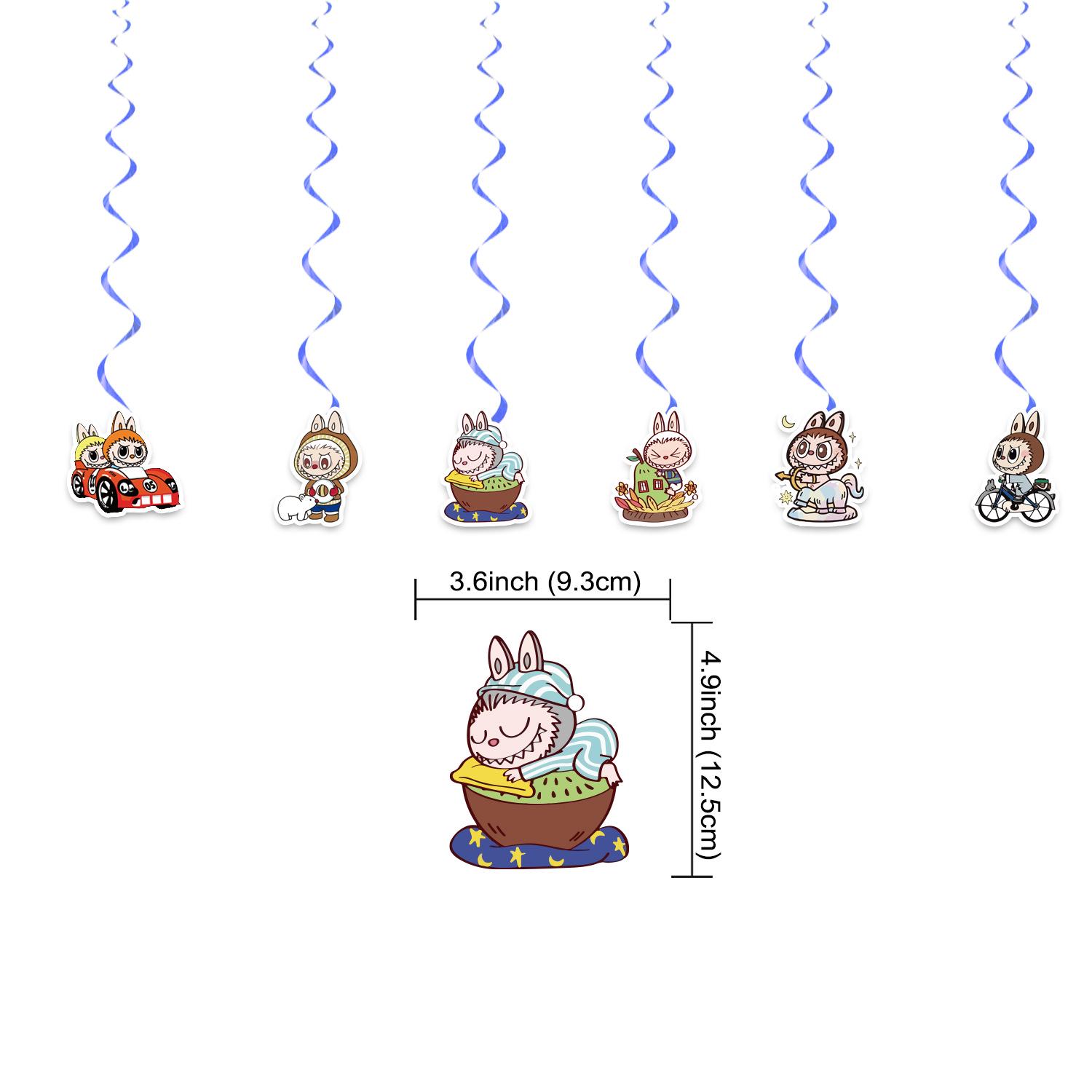 In Stock Fabric Festival Birthday Party Decoration Set: Banner, Balloons, Flags, Cake Topper.