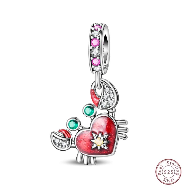 New Copper Charm Bead Mother'S Day Love Heart Family Charm Bead Pendant Fits Bracelet Womens Jewelry Gift