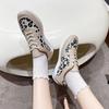 Fashion Ladies' Spring Fashion Leopard Print New Casual Single Shoe with Soft Sole and Lace Up Comfortable Breathable Sneakers Shoes