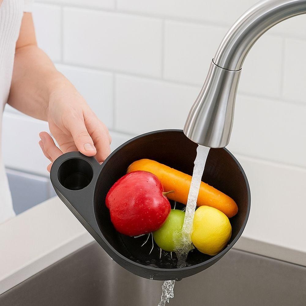 Automatic Cleaning Vegetable Washer Quick Prep Food Washing Spinner Drain Strainer Basket  Picnics
