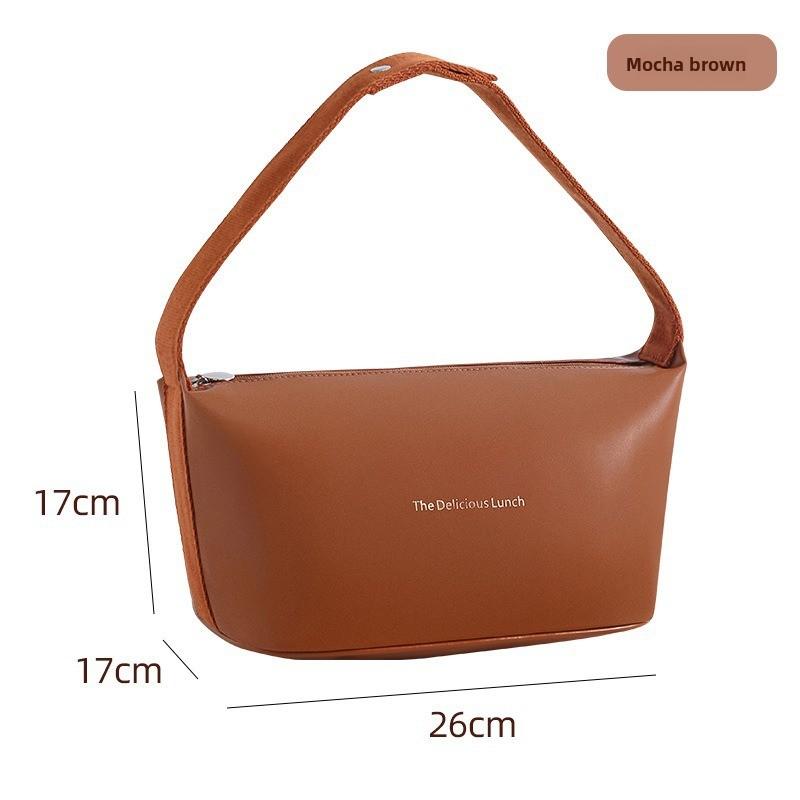 New PU Lunch Bag for Office Workers, Fashionable Single-Shoulder Insulated Lunch Bag, Outdoor Waterproof Picnic Bag