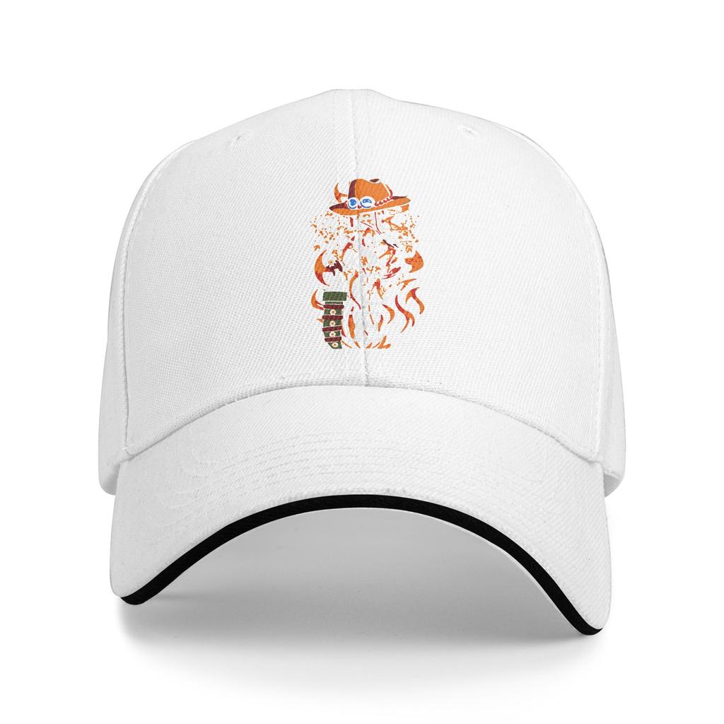 Anime Monkey-Luffyy Baseball Cap Hip Hop One Piece Portgas D. Ace Sandwich Hats Unisex Style Breathable Dad Hat Running Golf