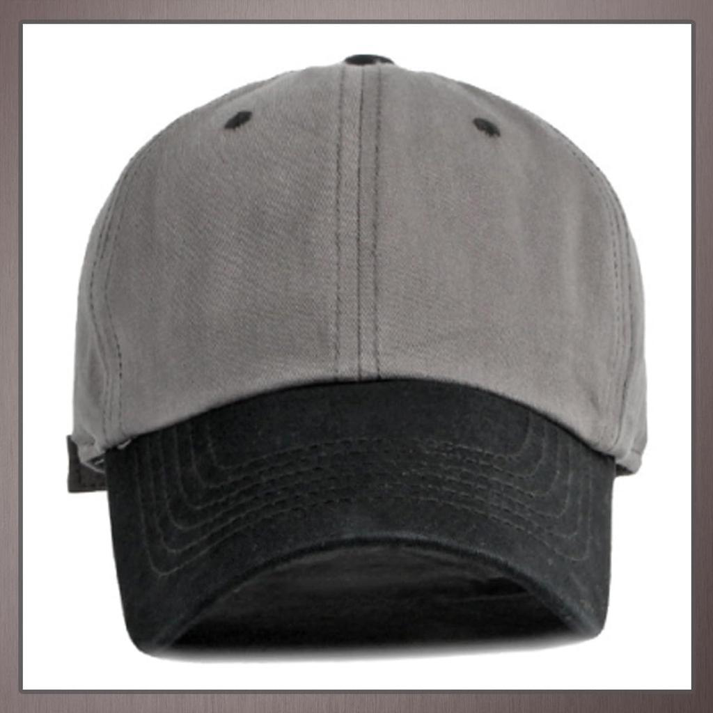 One Limitation CP421 Cap with Simple and Solid Casual for Men and Women (Black) Two-Tone Brim, Stylish, Color,
