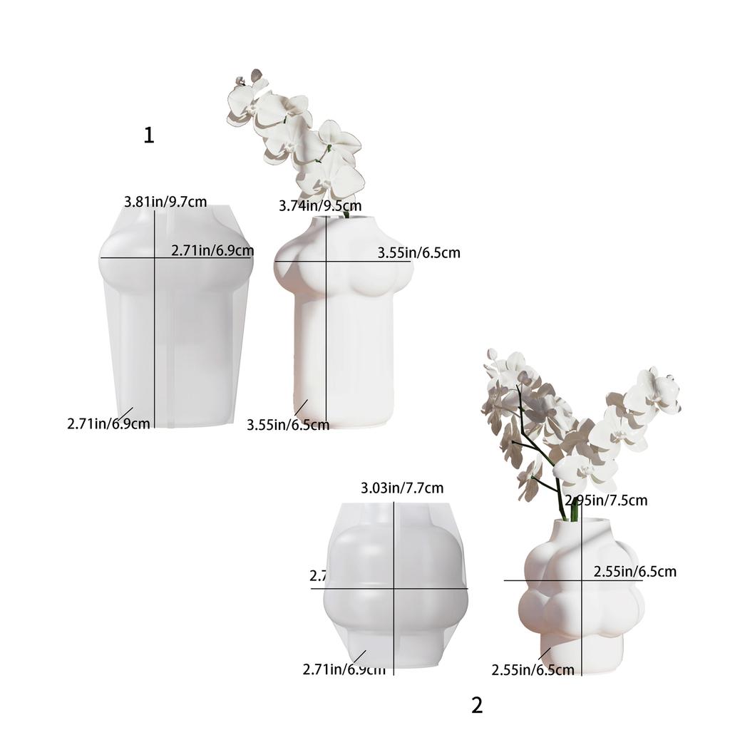 Cloud Shape Flower Vase Mould Flexible Silicone Mold for Handmade Home Desktop Decoration Reusable Jewelry Molding Tool