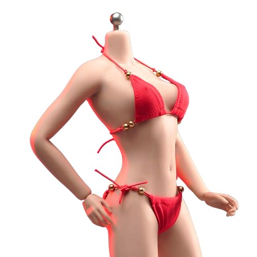 

1/6 Scale Female Body Clothes, Underwear, Pants, Swimsuit, Bikini, Leggings, Bra, Bark, for 12-inch Action Leggings Body Doll (Red)