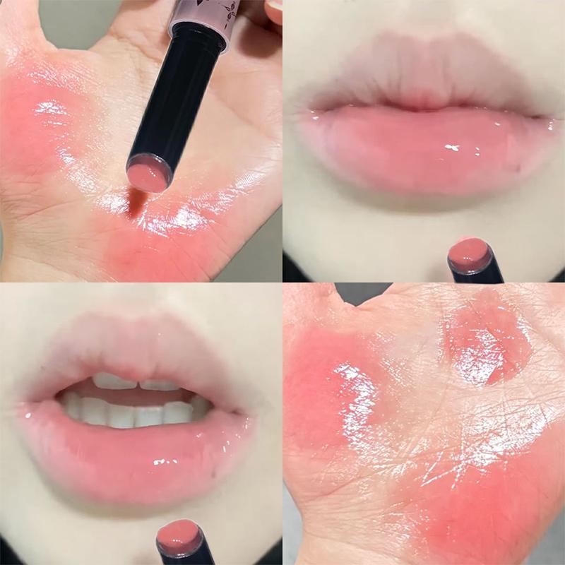 Herorange Shimmer Lip Jelly Pen Moisturizing Mirror Water Light Solid Lip Gloss Film-Forming Non-Fading Gloss Lipstick