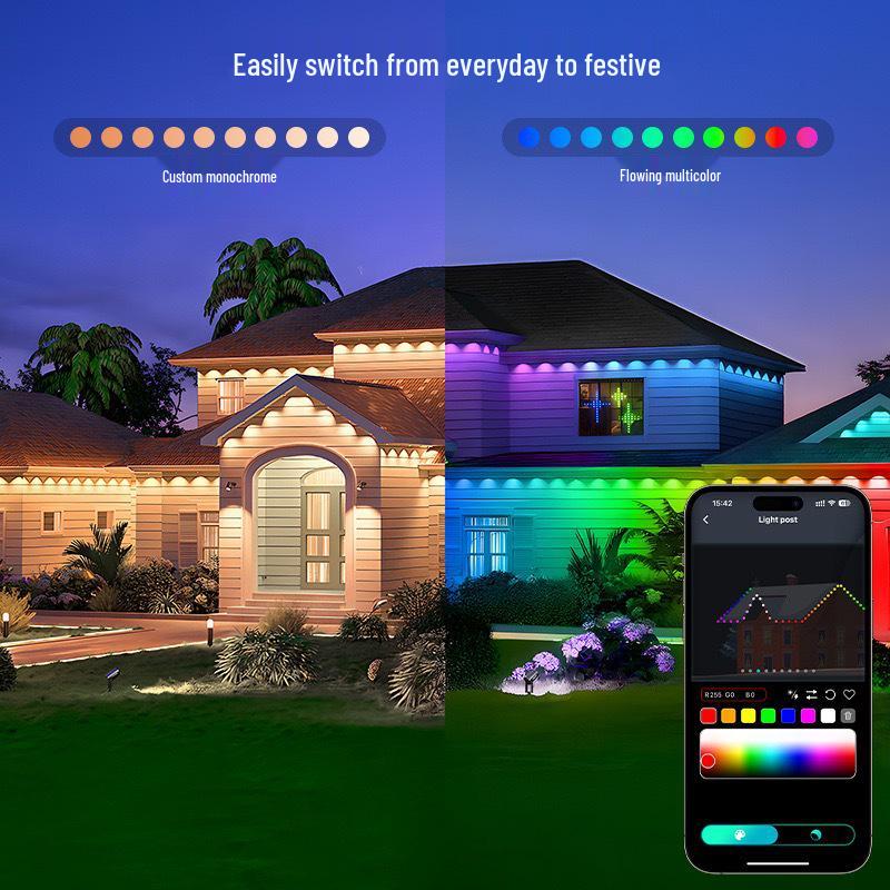 LED Smart Pixel Christmas Tree Lights: Colorful, Waterproof String for Indoor/Outdoor Holiday Decoration