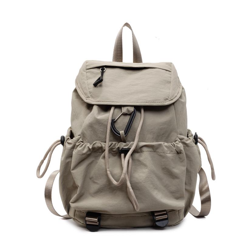 Korean Women's 2025 Casual Drawstring Backpack: Lightweight Small Schoolbag for Students