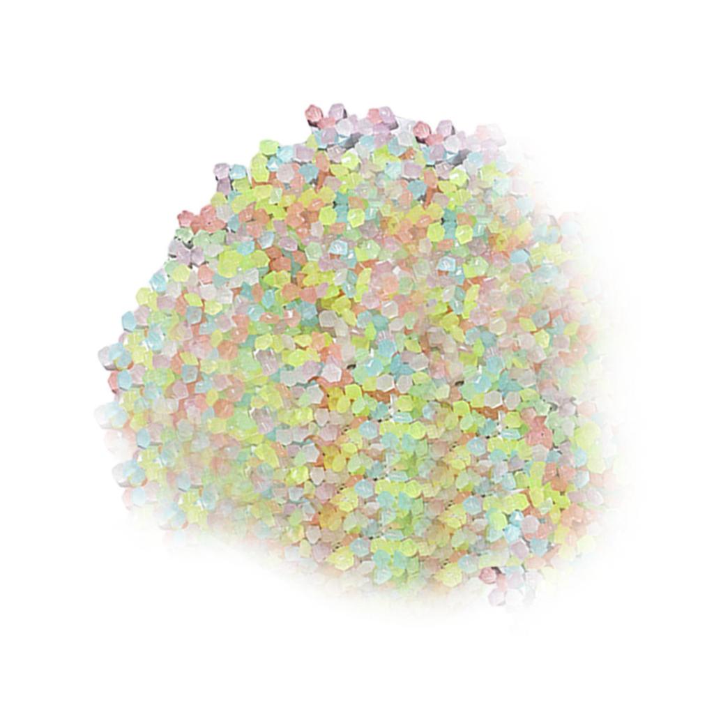 Glowing Stone 3mm-5mm Luminous Gravel Accessories DIY Craft Materials Versatile for Fairy Garden Decoration Smooth Surface
